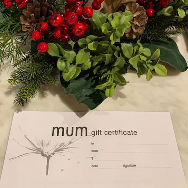 mum117 gift certificate